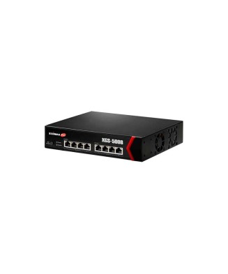 SWITCH EDIMAX CON 8 PUERTOS 100/1000/10.000MBPS, PARA RACK-LATERAL