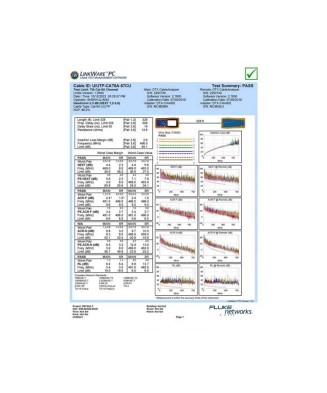 Equip Cat6A UTP 305m Fluke test report